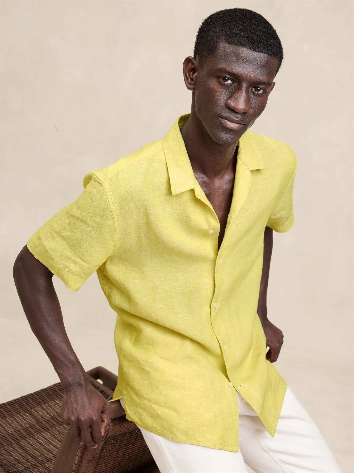 BANANA REPUBLIC CAMISA HOMBRE LINEN RESORT
