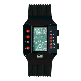 EL RELOJ ONE reloj binario de los hombres reloj de pulsera de pantalla dividida SC202R5